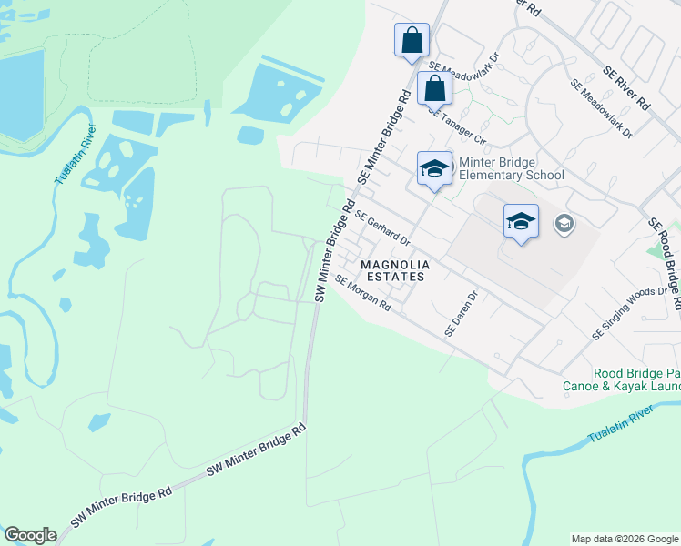 map of restaurants, bars, coffee shops, grocery stores, and more near 1502 Southeast Sweetbay Street in Hillsboro