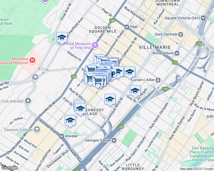 1250 Rue Guy, Montréal QC Walk Score