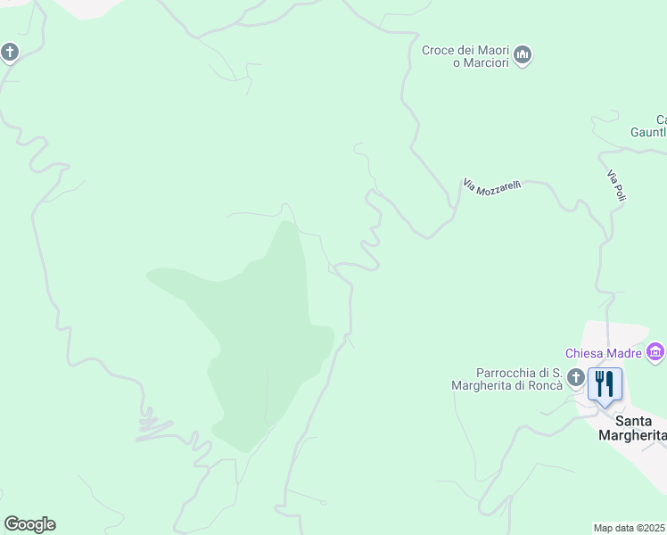 map of restaurants, bars, coffee shops, grocery stores, and more near 2 Via Moretti in Provincia di Verona