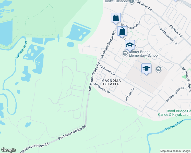 map of restaurants, bars, coffee shops, grocery stores, and more near 1439 Southeast Yulan Way in Hillsboro