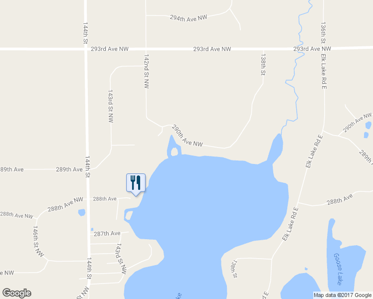 map of restaurants, bars, coffee shops, grocery stores, and more near 14039 290th Avenue Northwest in Zimmerman