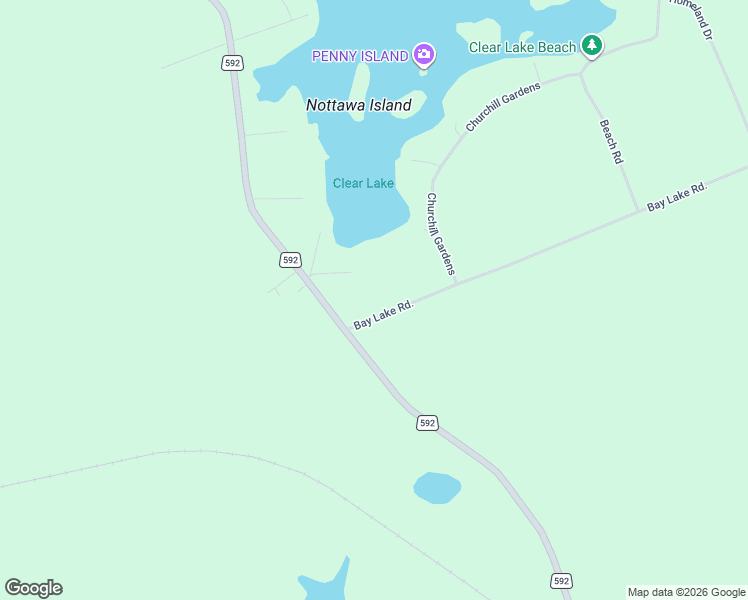 map of restaurants, bars, coffee shops, grocery stores, and more near 3 Moss Lane in Emsdale