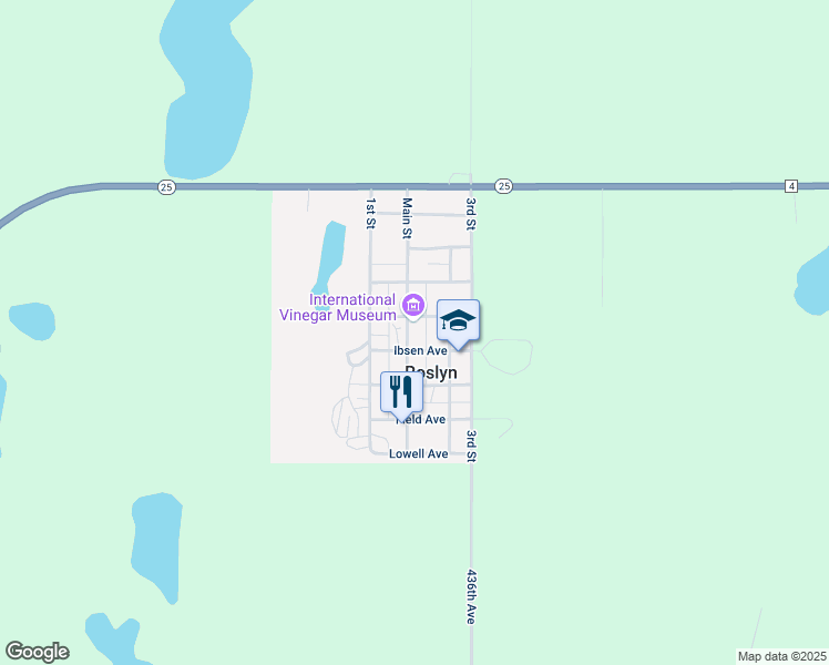 map of restaurants, bars, coffee shops, grocery stores, and more near 510 Main Street in Roslyn