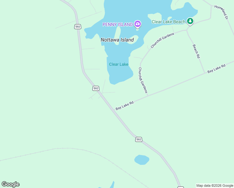 map of restaurants, bars, coffee shops, grocery stores, and more near 3 Moss Lane in Emsdale