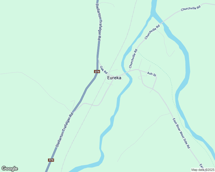 map of restaurants, bars, coffee shops, grocery stores, and more near 6332 East River West Side Road in Eureka
