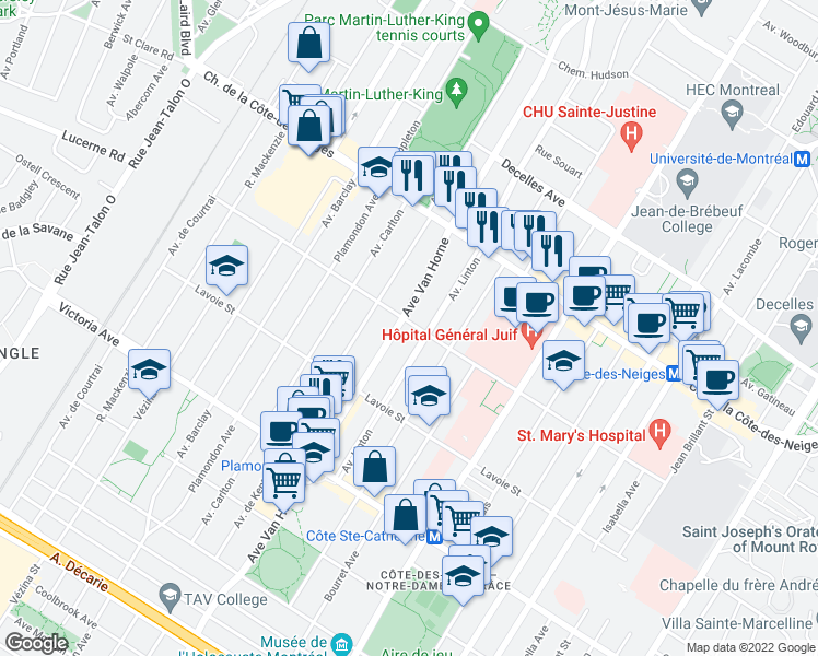 map of restaurants, bars, coffee shops, grocery stores, and more near 5962 Rue Légaré in Montréal