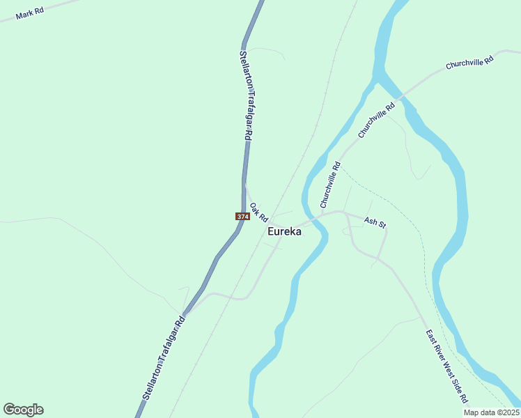 map of restaurants, bars, coffee shops, grocery stores, and more near 30 Oak Road in Eureka