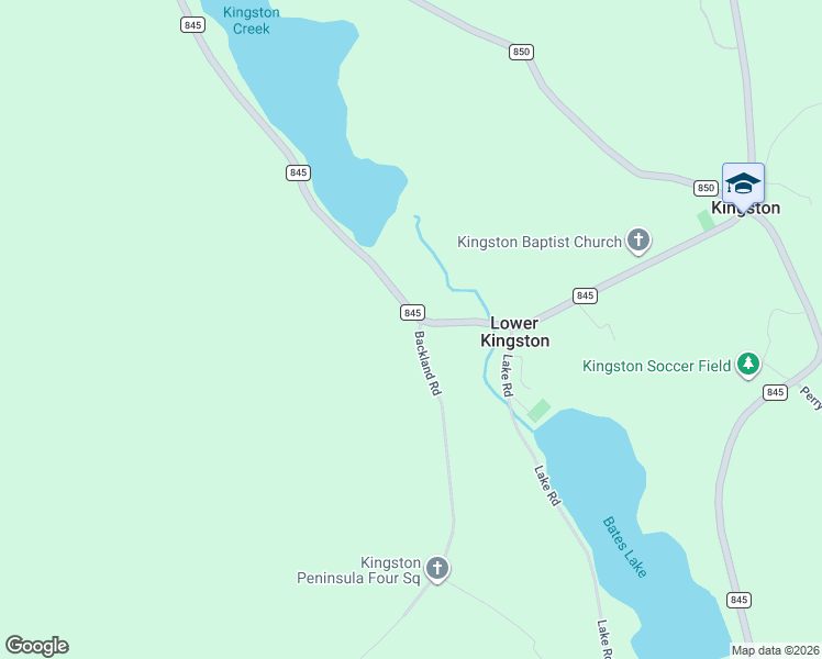 map of restaurants, bars, coffee shops, grocery stores, and more near 2 Backland Road in Kingston