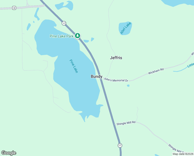 map of restaurants, bars, coffee shops, grocery stores, and more near N10593 State Road 17 in Gleason