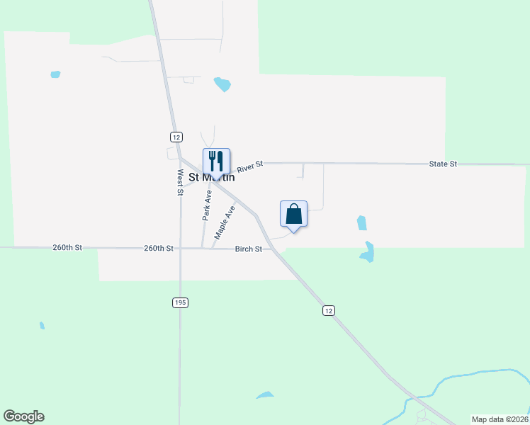 map of restaurants, bars, coffee shops, grocery stores, and more near 117 Maine Street in Saint Martin