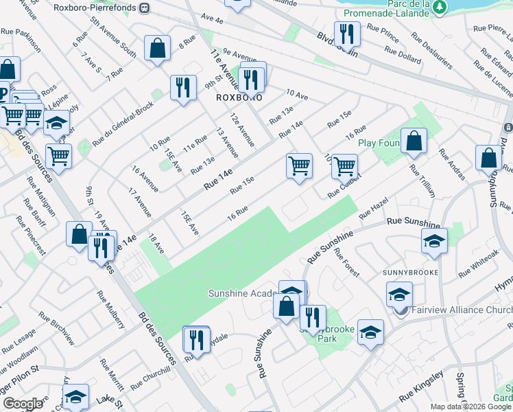 map of restaurants, bars, coffee shops, grocery stores, and more near in Montreal