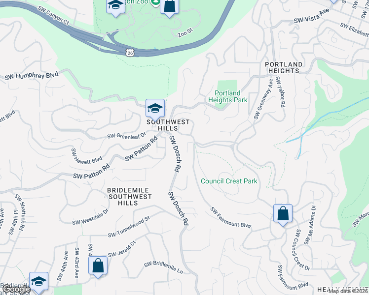 map of restaurants, bars, coffee shops, grocery stores, and more near 3045 Southwest Gaston Avenue in Portland