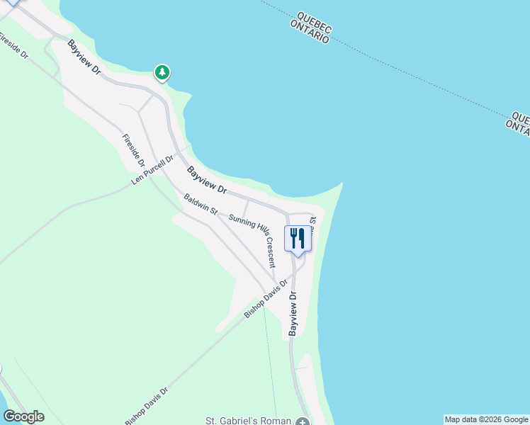 map of restaurants, bars, coffee shops, grocery stores, and more near 397 Bayview Drive in Ottawa