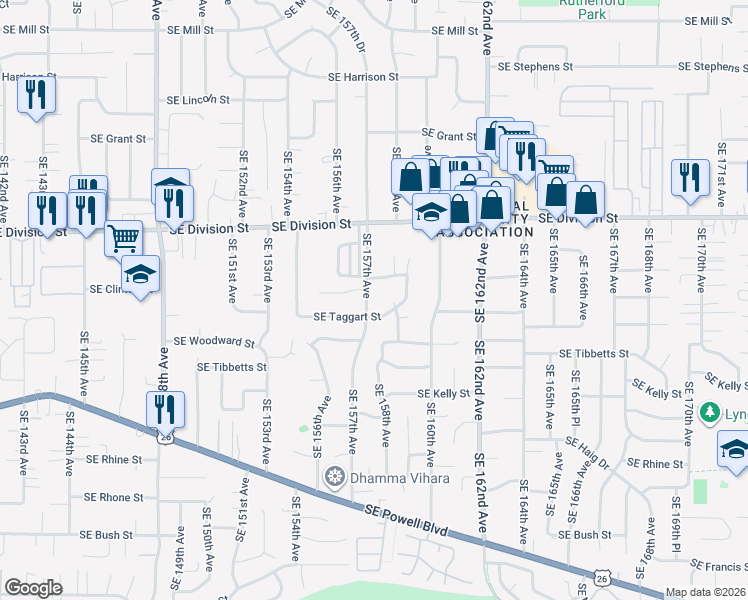 map of restaurants, bars, coffee shops, grocery stores, and more near in Portland