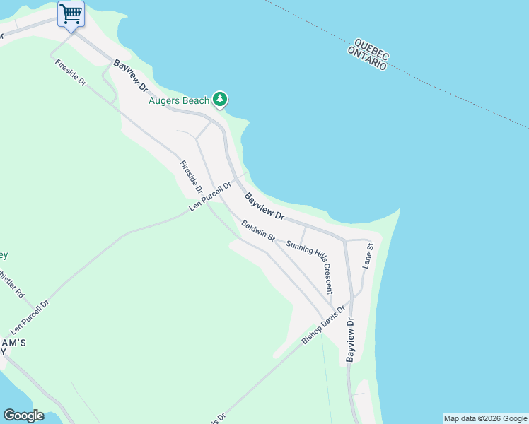 map of restaurants, bars, coffee shops, grocery stores, and more near 557 Bayview Drive in Ottawa