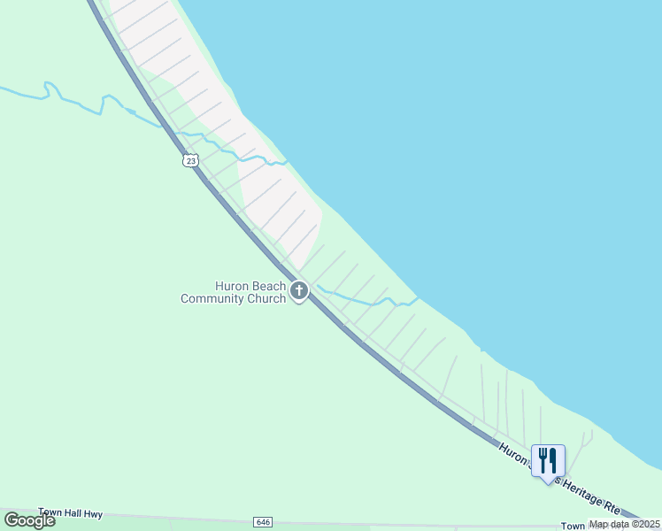 map of restaurants, bars, coffee shops, grocery stores, and more near Indian Lane in Presque Isle County