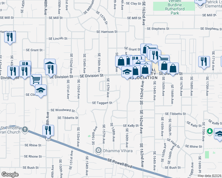 map of restaurants, bars, coffee shops, grocery stores, and more near in Portland