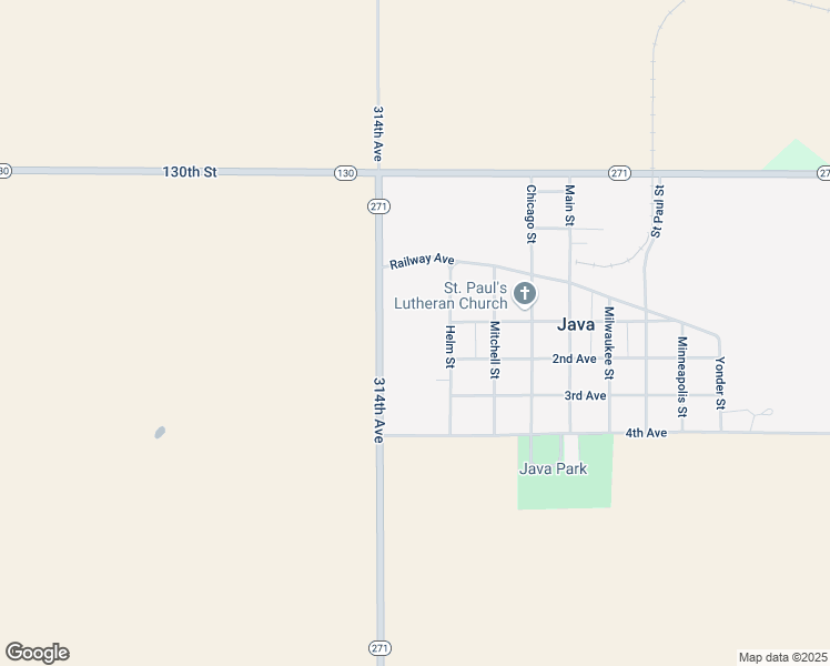 map of restaurants, bars, coffee shops, grocery stores, and more near 1204 Helm Street in Java