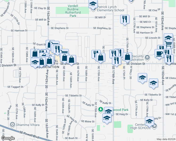 map of restaurants, bars, coffee shops, grocery stores, and more near in Portland