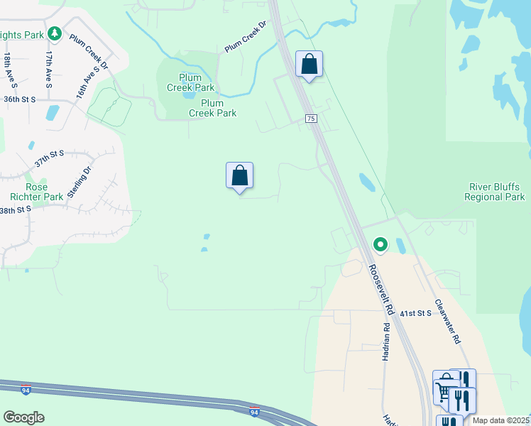 map of restaurants, bars, coffee shops, grocery stores, and more near 3715 8th Avenue South in St. Cloud