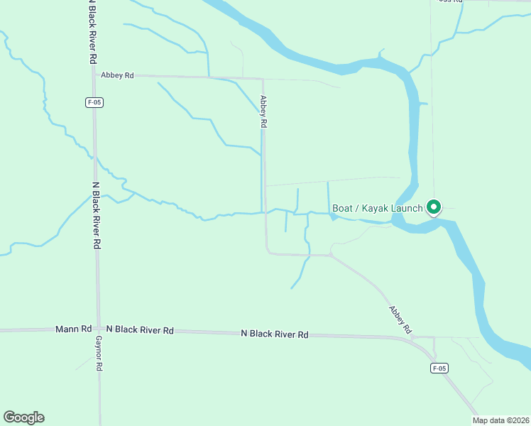 map of restaurants, bars, coffee shops, grocery stores, and more near Abbey Road in Cheboygan County