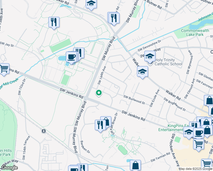 map of restaurants, bars, coffee shops, grocery stores, and more near 14285 Southwest Compass Drive in Beaverton