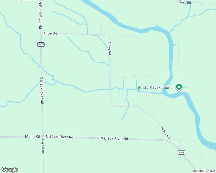 map of restaurants, bars, coffee shops, grocery stores, and more near Abbey Road in Cheboygan