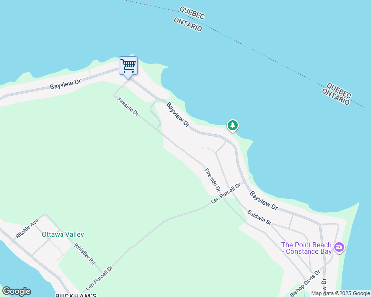 map of restaurants, bars, coffee shops, grocery stores, and more near 292 Fireside Drive in Ottawa