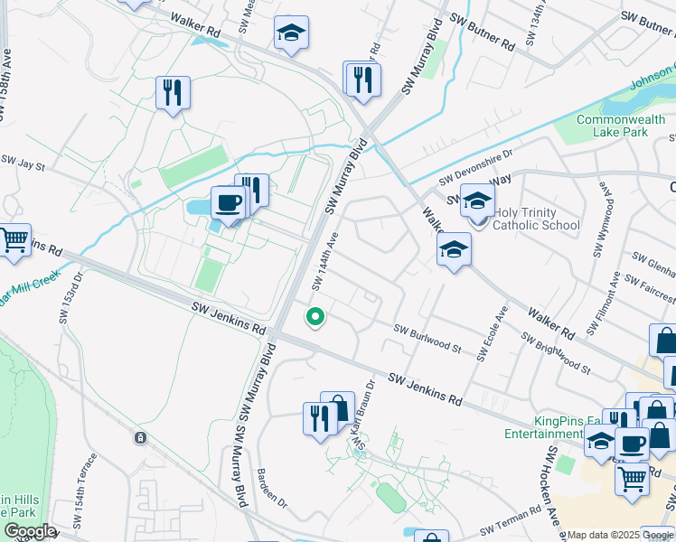 map of restaurants, bars, coffee shops, grocery stores, and more near 14285 Southwest Compass Drive in Beaverton