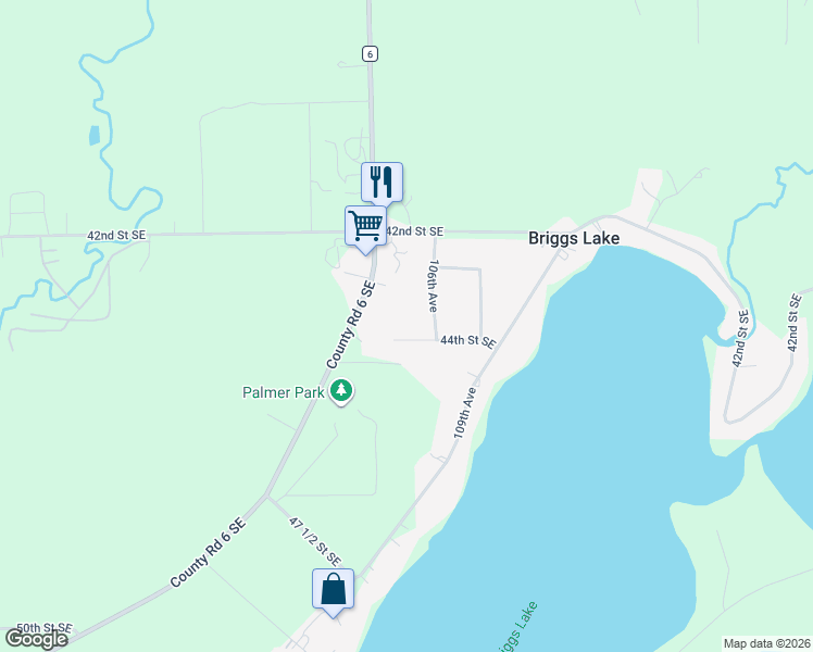 map of restaurants, bars, coffee shops, grocery stores, and more near 10599 44th Street in Clear Lake