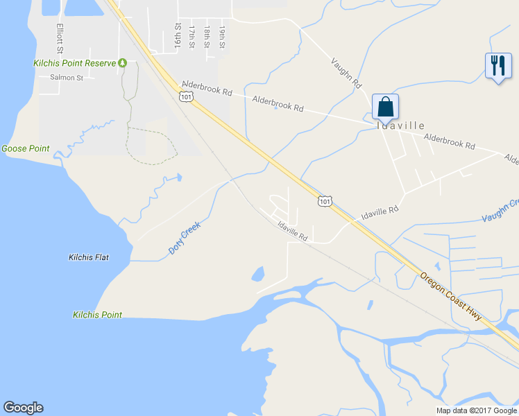 map of restaurants, bars, coffee shops, grocery stores, and more near 4000 Idaville Rd in Tillamook
