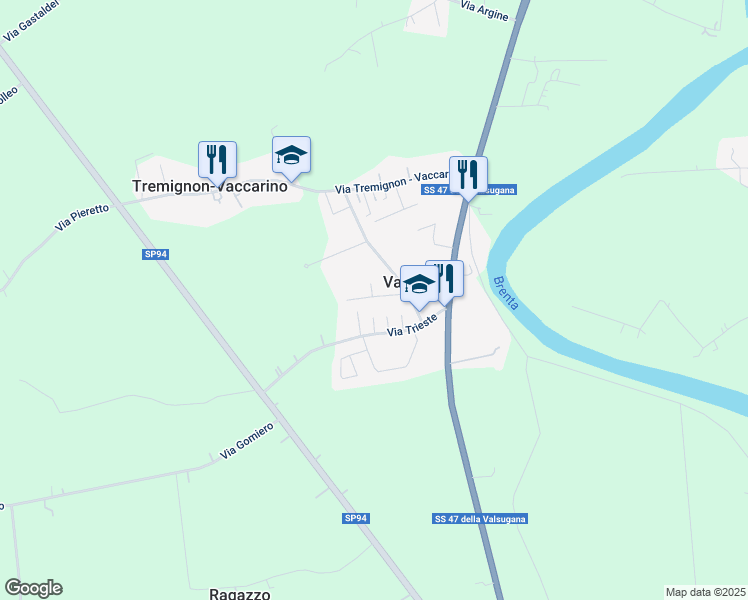 map of restaurants, bars, coffee shops, grocery stores, and more near 21 Via San Gaetano in Vaccarino