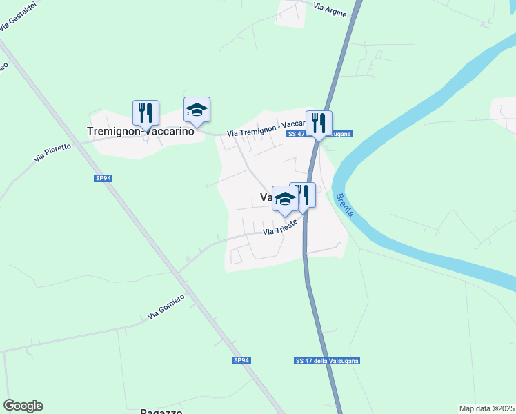 map of restaurants, bars, coffee shops, grocery stores, and more near 21 Via San Gaetano in Vaccarino