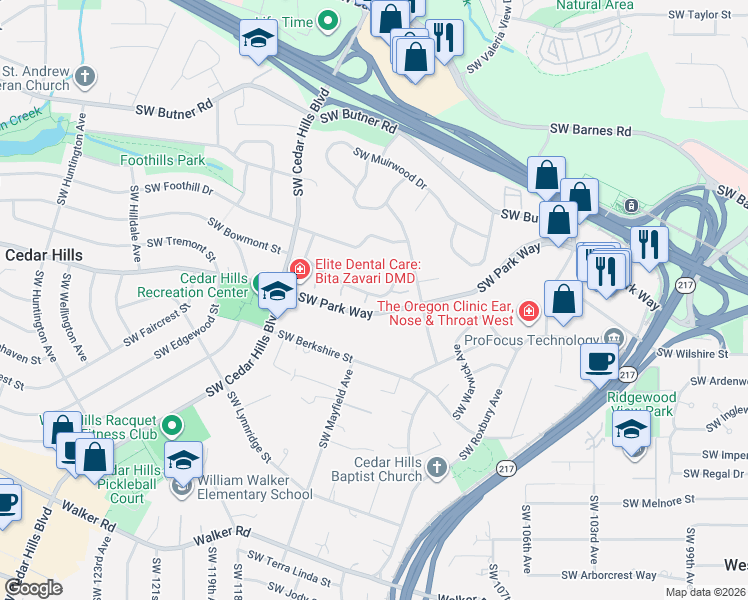 map of restaurants, bars, coffee shops, grocery stores, and more near 11120 Southwest Lynnvale Drive in Portland