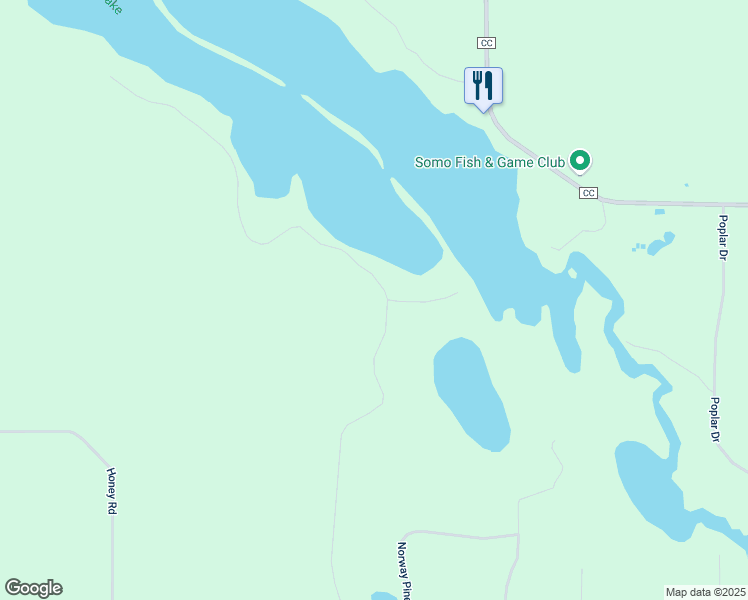 map of restaurants, bars, coffee shops, grocery stores, and more near N10763 Somo Lake Drive in Tomahawk