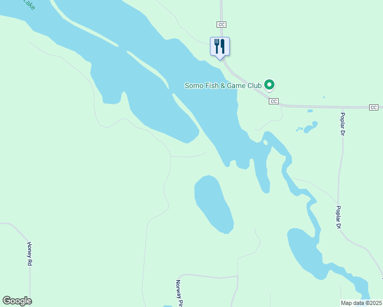 map of restaurants, bars, coffee shops, grocery stores, and more near N10762 Somo Lake Drive in Tomahawk