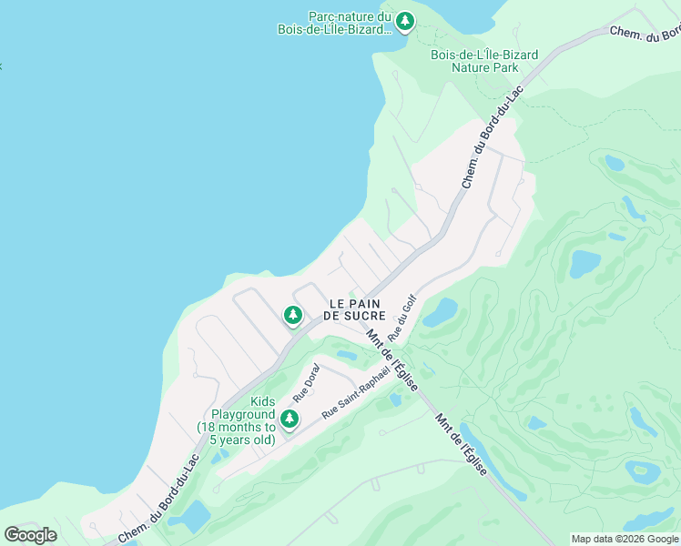 map of restaurants, bars, coffee shops, grocery stores, and more near 2 Rue Lakeside in Montréal