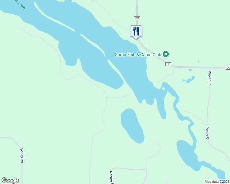 map of restaurants, bars, coffee shops, grocery stores, and more near N10762 Somo Lake Drive in Tomahawk