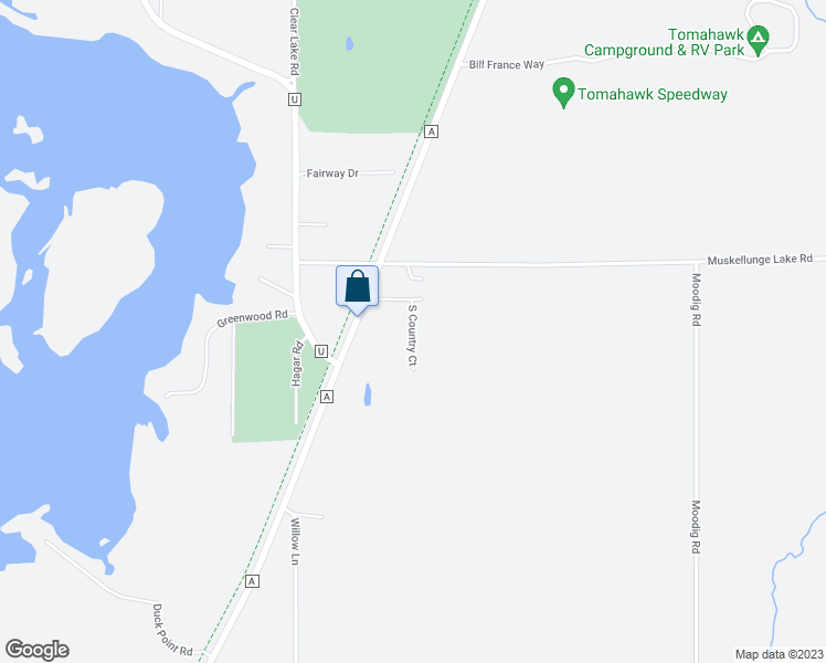 map of restaurants, bars, coffee shops, grocery stores, and more near South Country Court in Lincoln County