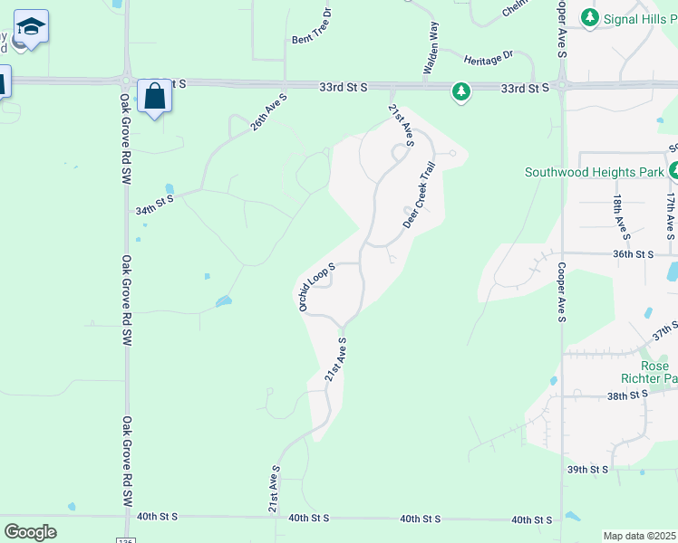 map of restaurants, bars, coffee shops, grocery stores, and more near 3621 21st Avenue South in St. Cloud