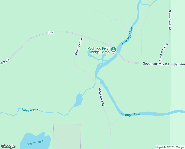 map of restaurants, bars, coffee shops, grocery stores, and more near Valley Lake Road in Athelstane