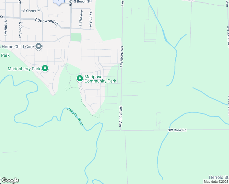 map of restaurants, bars, coffee shops, grocery stores, and more near 3171 South Nectarine Street in Cornelius