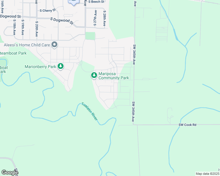 map of restaurants, bars, coffee shops, grocery stores, and more near 1353 Southwest 345th Avenue in Cornelius