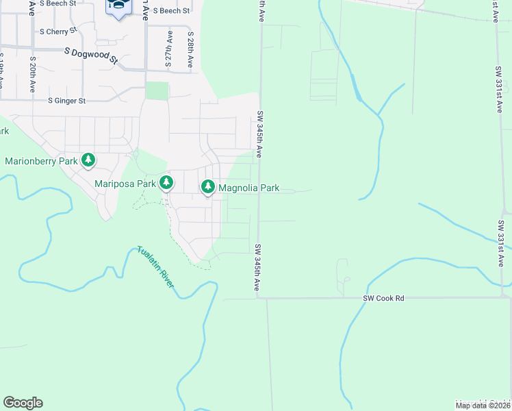 map of restaurants, bars, coffee shops, grocery stores, and more near 3216 South Nectarine Street in Cornelius