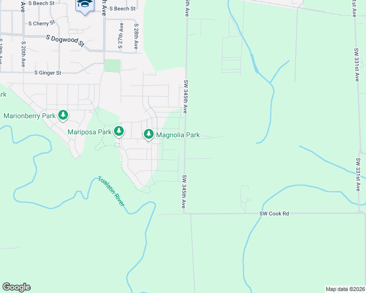 map of restaurants, bars, coffee shops, grocery stores, and more near 3216 South Nectarine Street in Cornelius