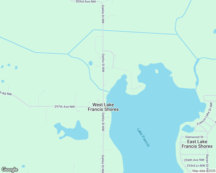 map of restaurants, bars, coffee shops, grocery stores, and more near 29841 Dahlia Street Northwest in Isanti