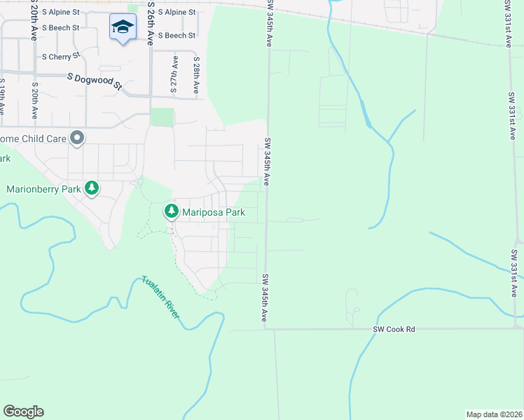 map of restaurants, bars, coffee shops, grocery stores, and more near 1330 South 32nd Avenue in Cornelius