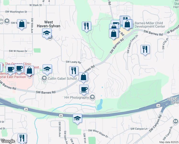 map of restaurants, bars, coffee shops, grocery stores, and more near in 