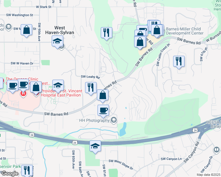 map of restaurants, bars, coffee shops, grocery stores, and more near in 