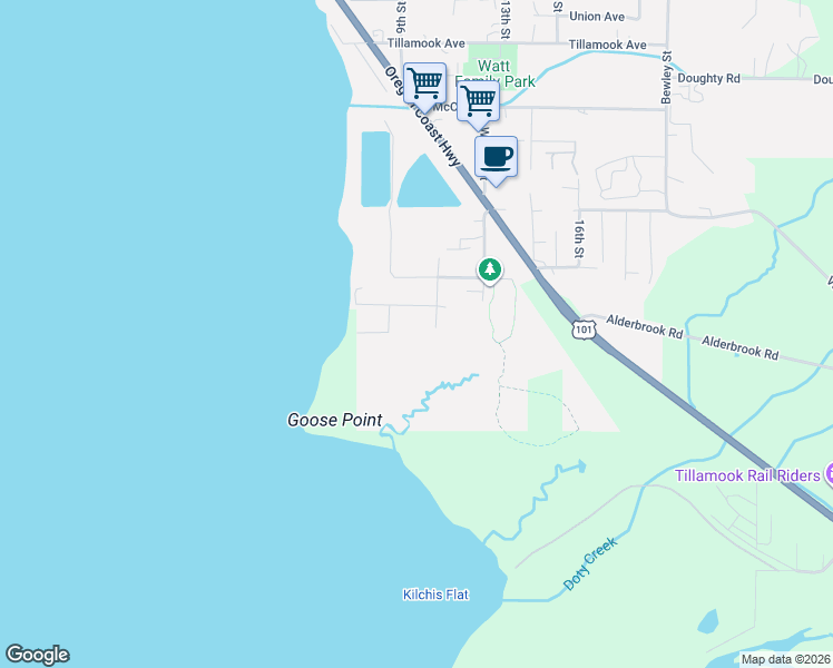 map of restaurants, bars, coffee shops, grocery stores, and more near 4635 Salmon Street in Bay City